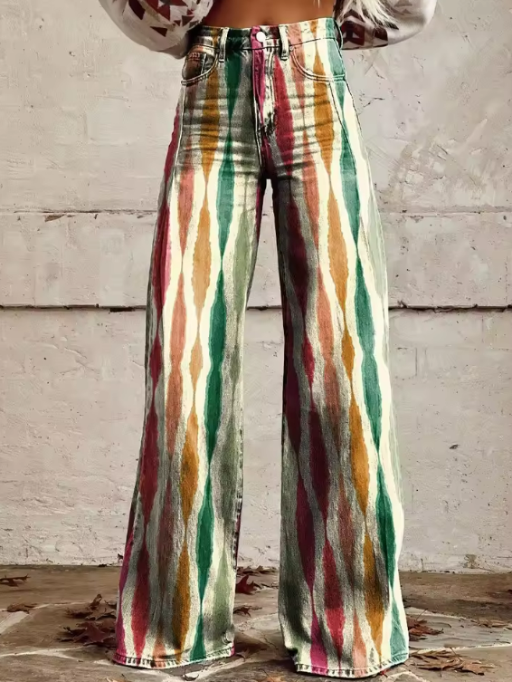 ISABELLA | Calças Boho Vintage com Charme Retrô e Sofisticação