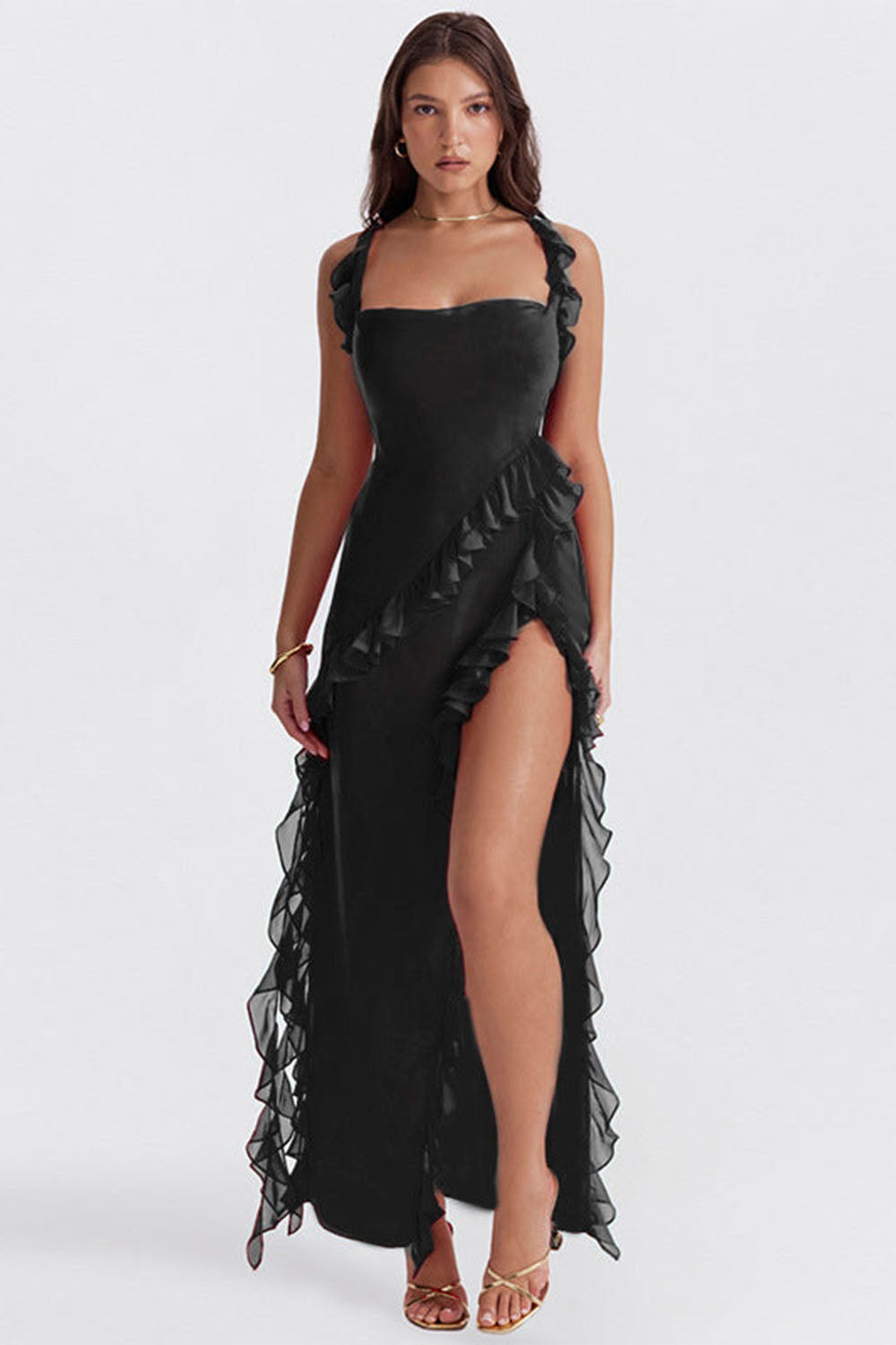 Chloe - Vestido Longo com Babados