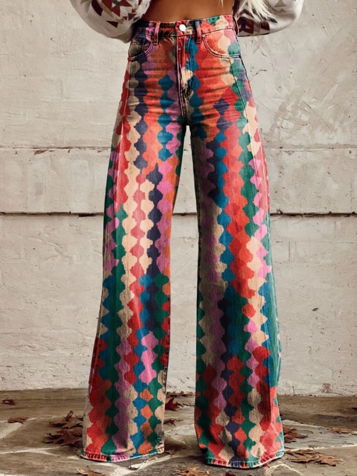 AMÉLIE | Calça Boêmia Larga Elegante e Confortável