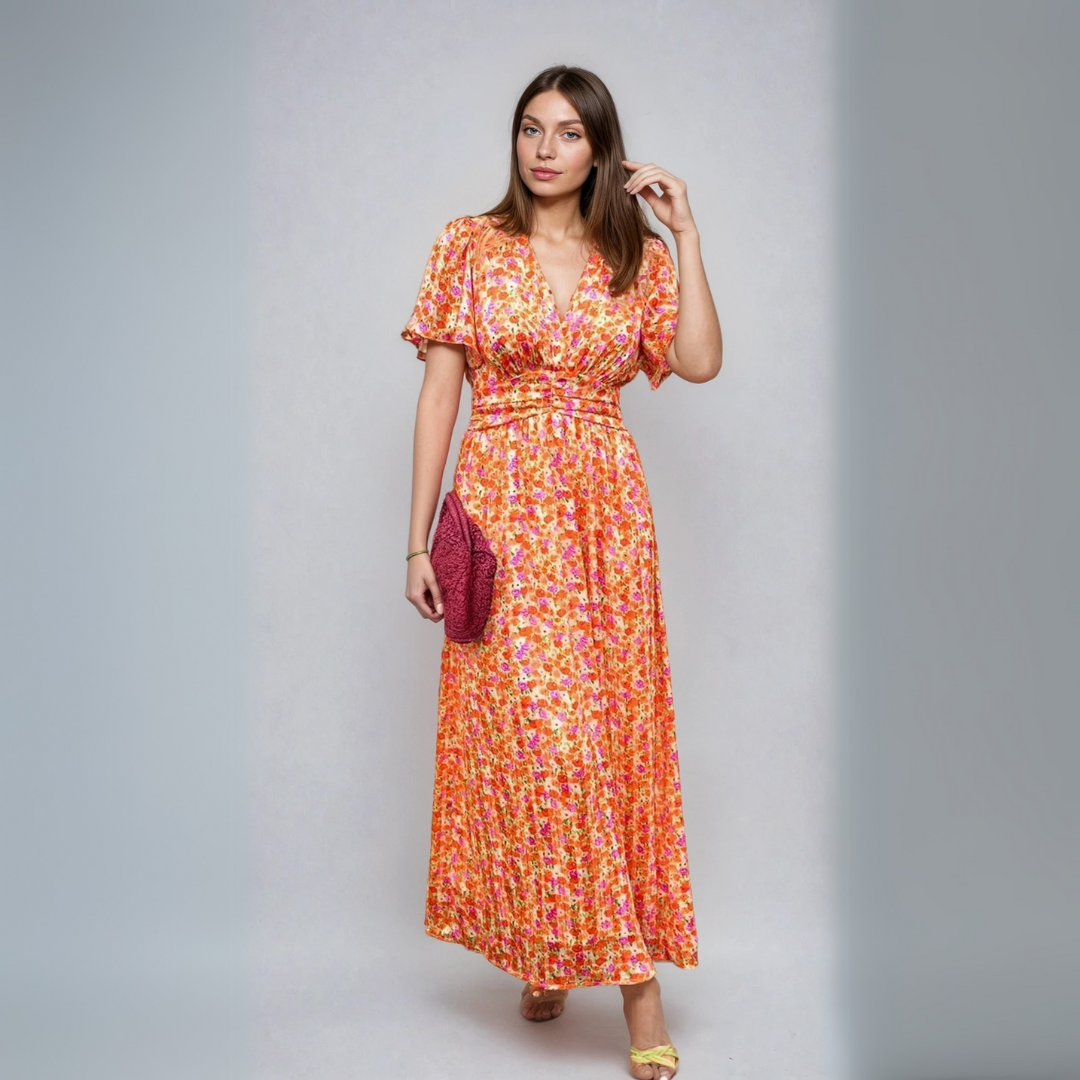 Pauline - Vestido Longo Estampado Floral
