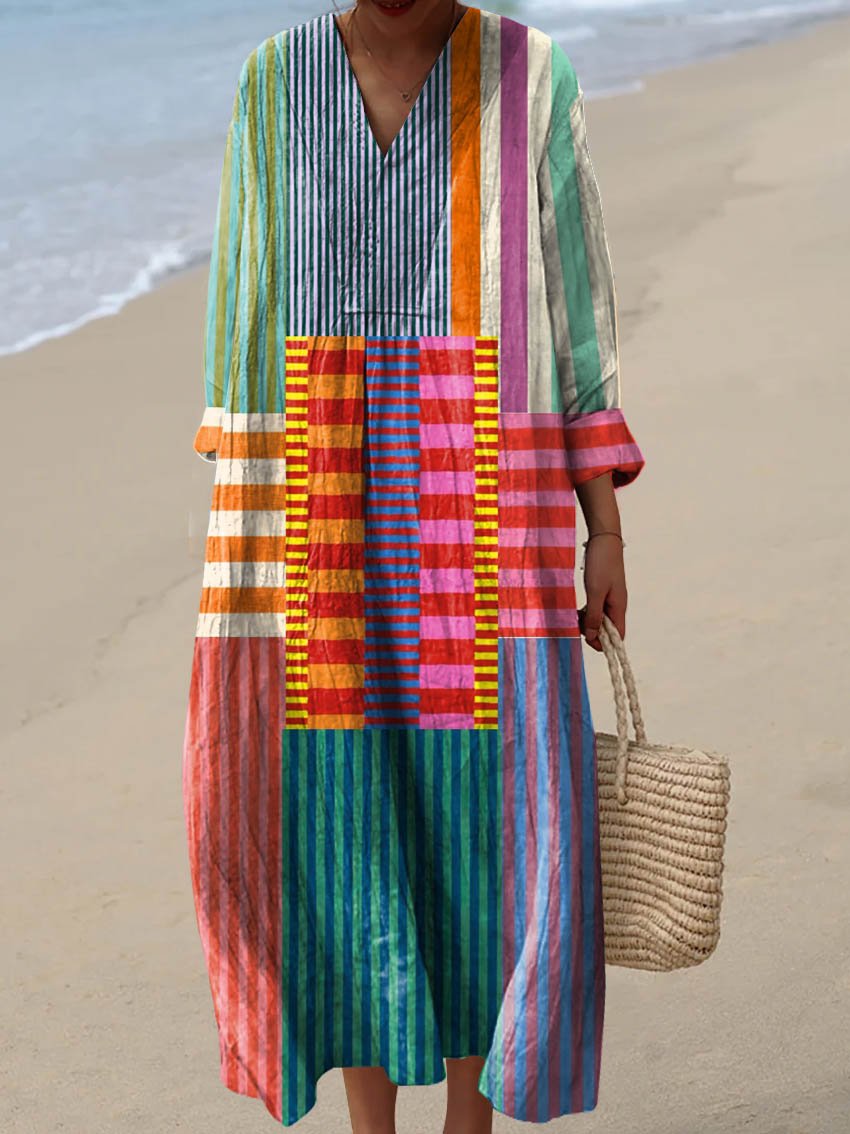 Iris – Vestido com Estampado Geométrico