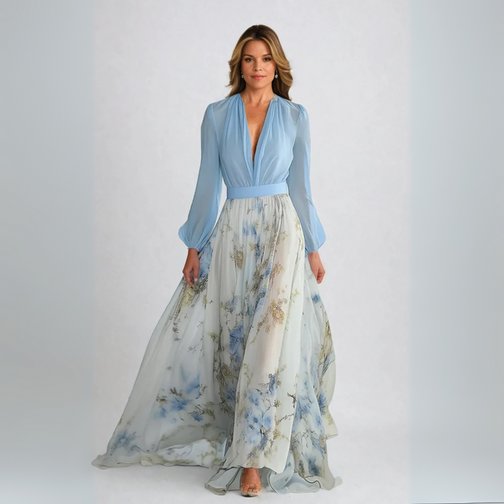 Dolores - Vestido Longo Estampado de Flores