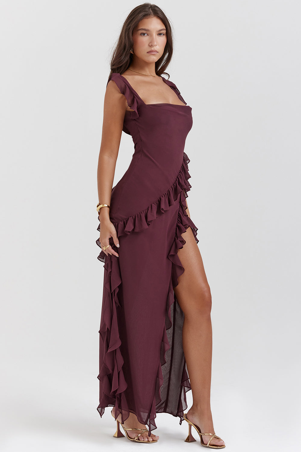 Chloe - Vestido Longo com Babados