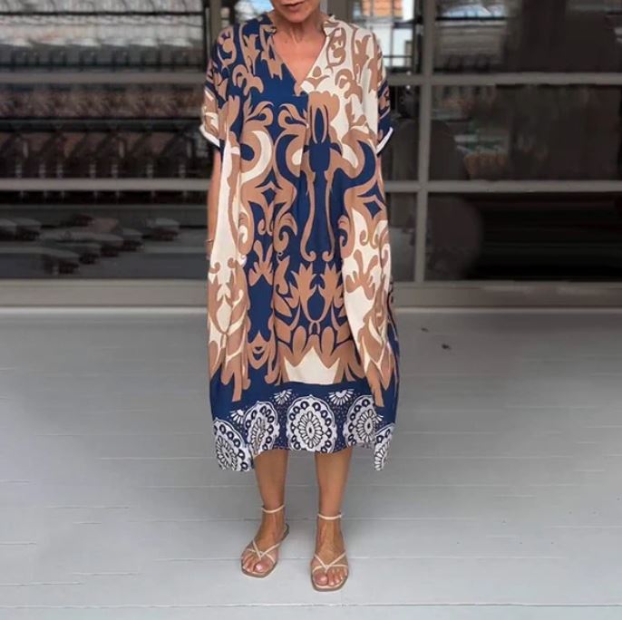 Odette - Vestido Estiloso com Decote em V