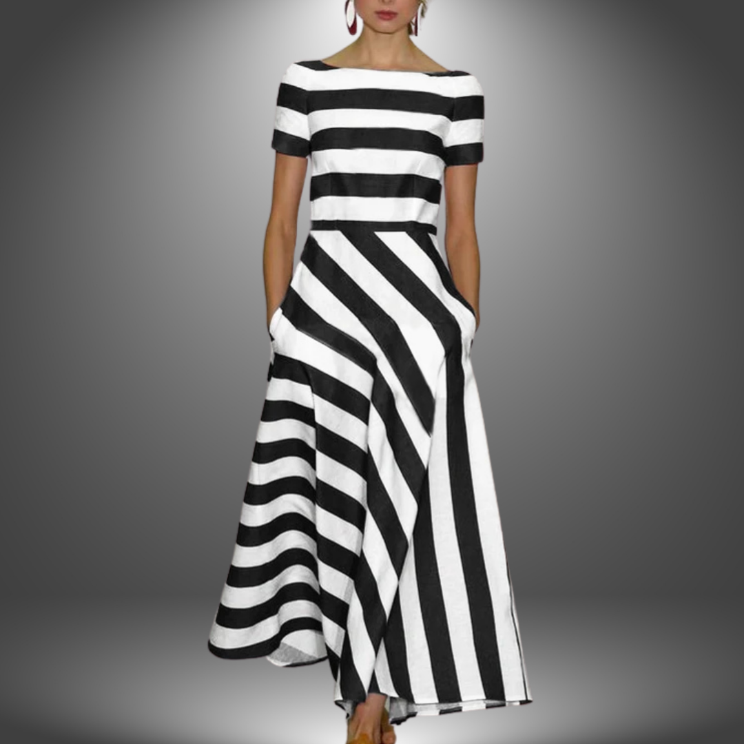 Natalia | Robe longa risca artesanal