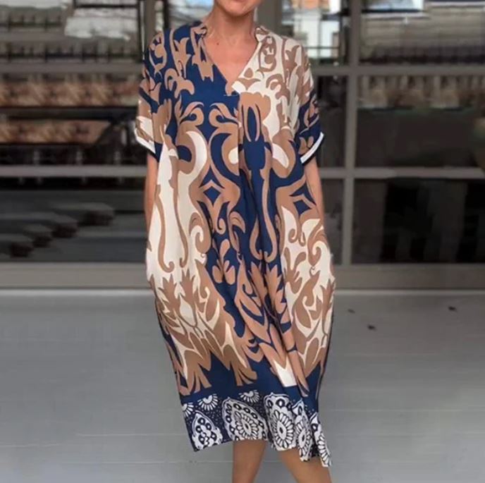Odette - Vestido Estiloso com Decote em V