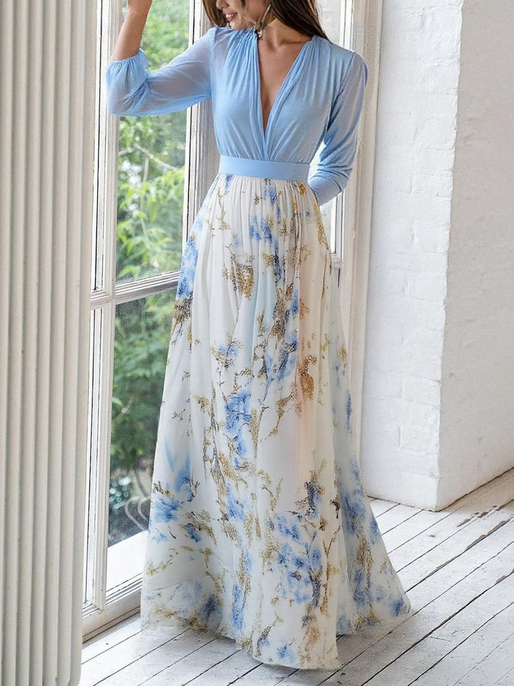 Dolores - Vestido Longo Estampado de Flores