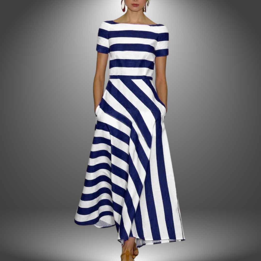 Natalia | Robe longa risca artesanal