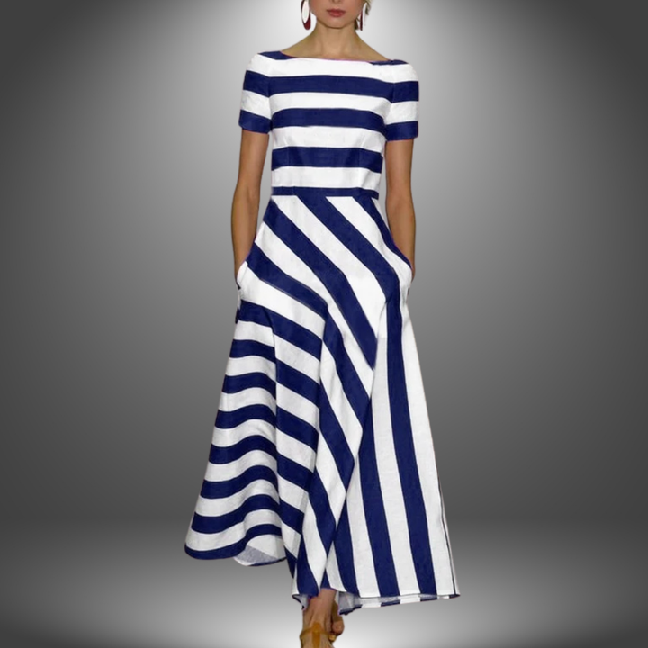 Natalia | Robe longa risca artesanal