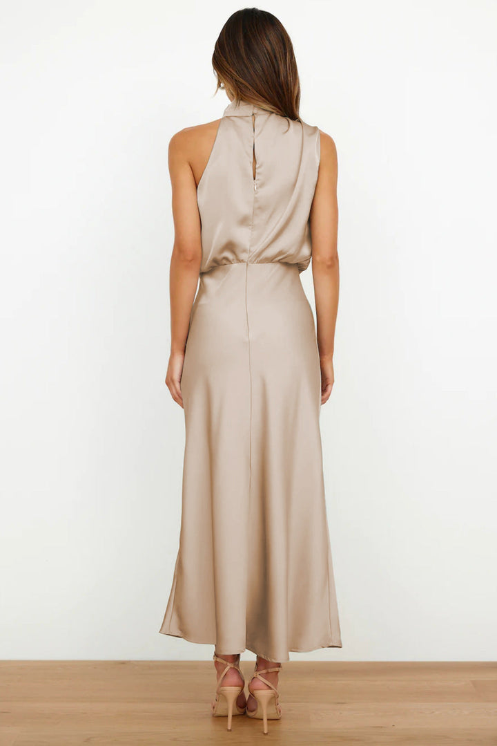 Carlina | Vestido Longo de Seda com Decote Halter