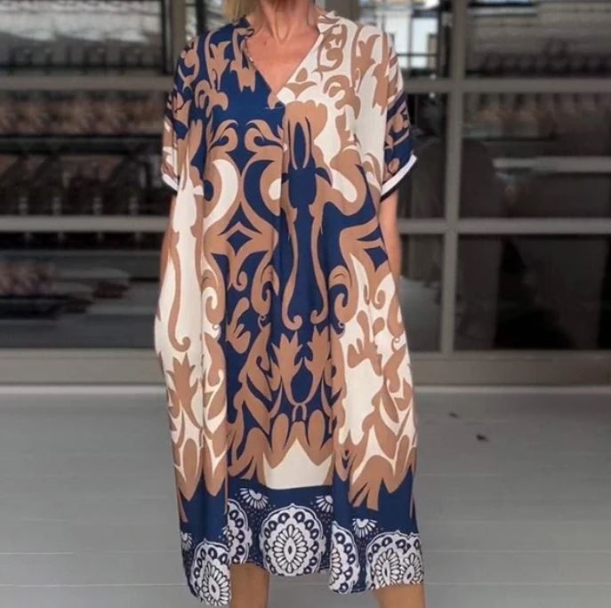 Odette - Vestido Estiloso com Decote em V