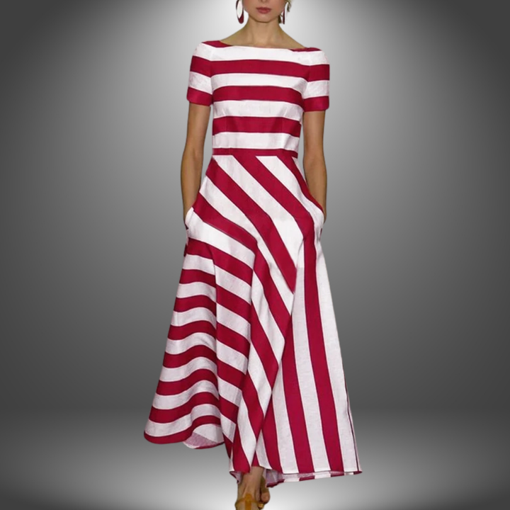 Natalia | Robe longa risca artesanal