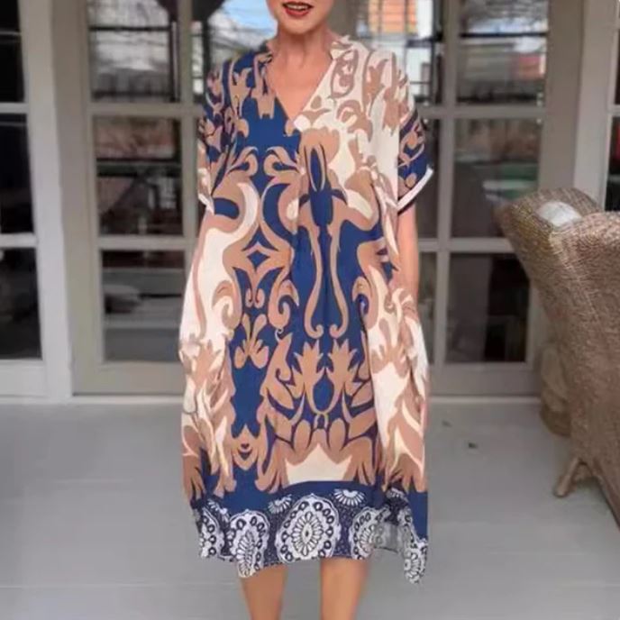 Odette - Vestido Estiloso com Decote em V