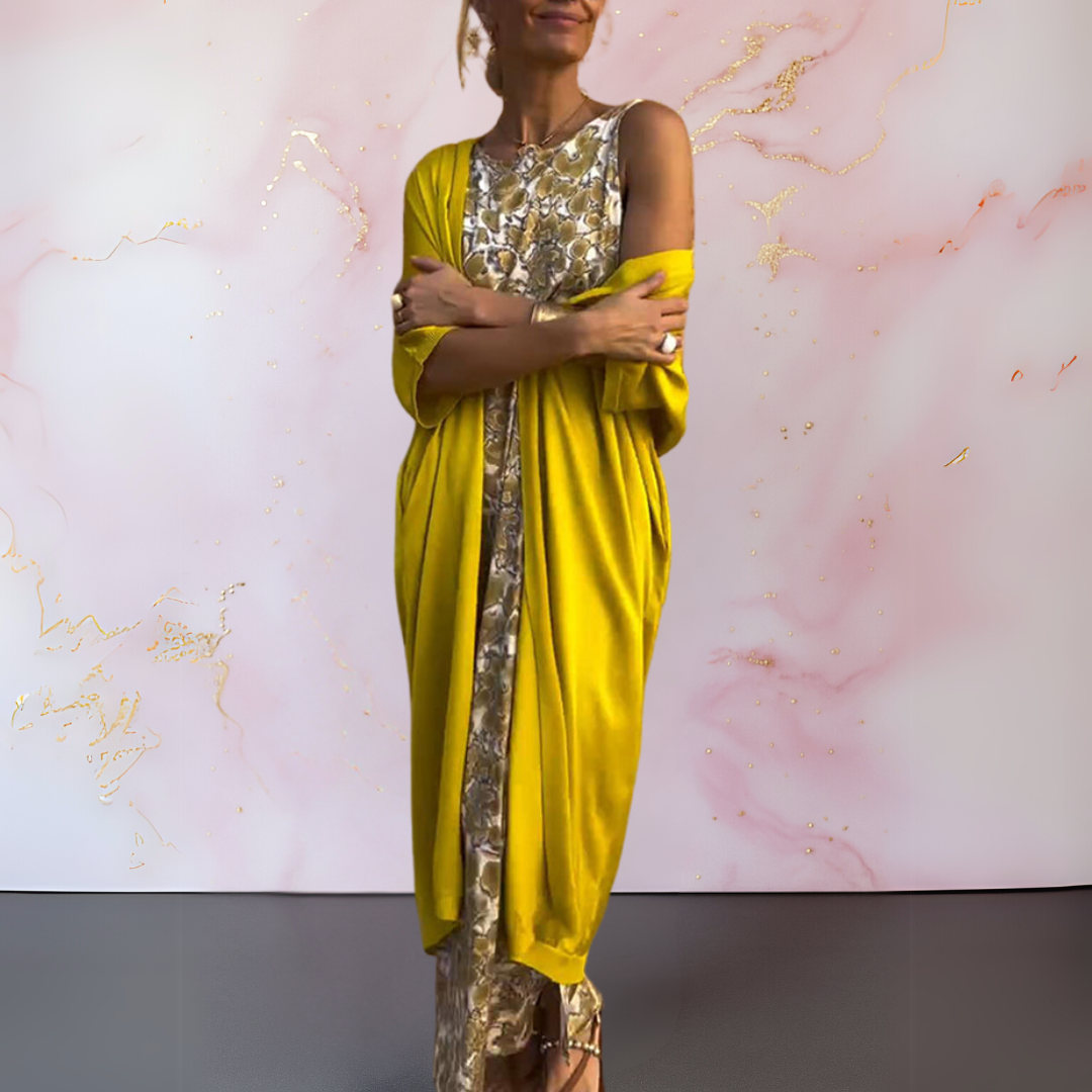 Sylvia - Vestido Elegante com Cardigã