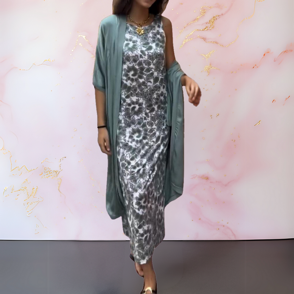 Sylvia - Vestido Elegante com Cardigã
