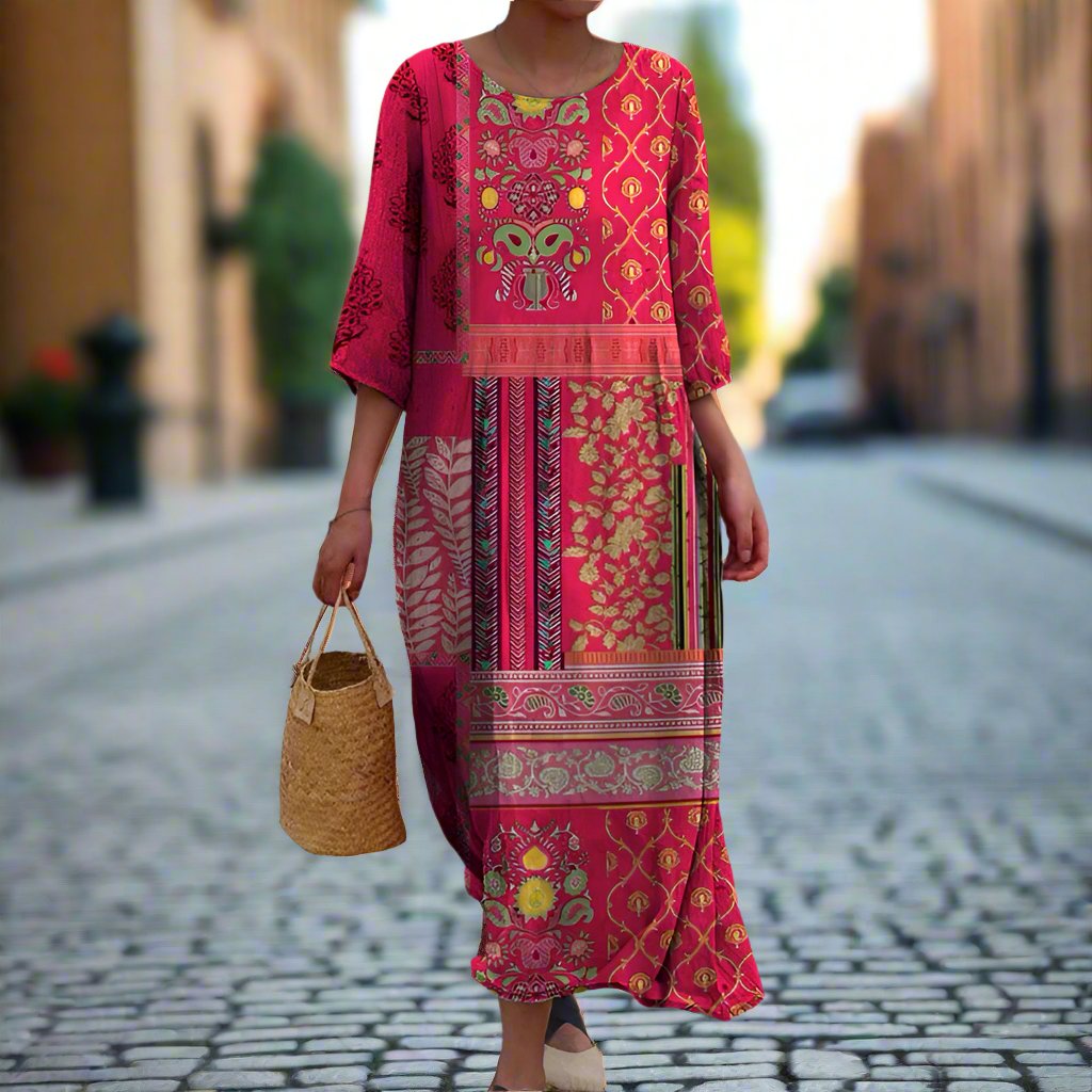 Lauren - Vestido Maxi Boho de Caimento Solto