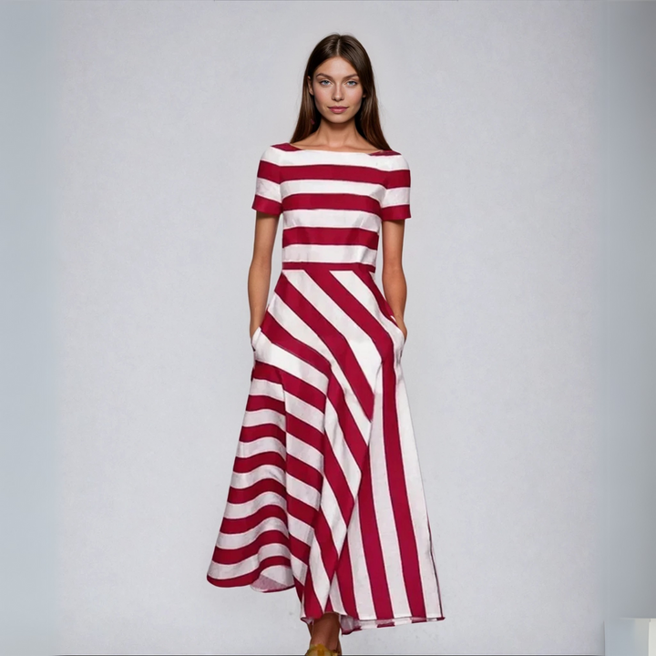 Natalia | Robe longa risca artesanal