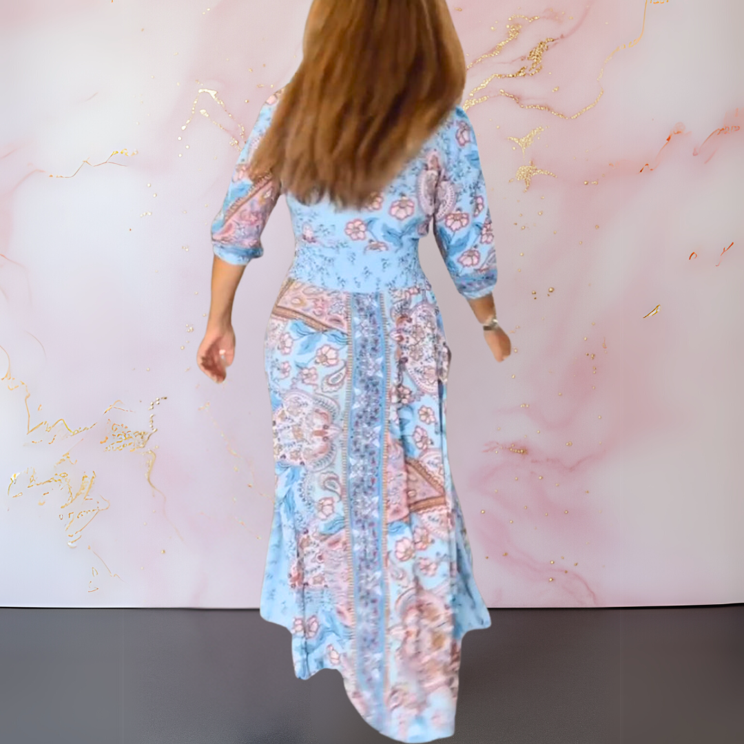Lívia – Vestido Elegante com Decote em V