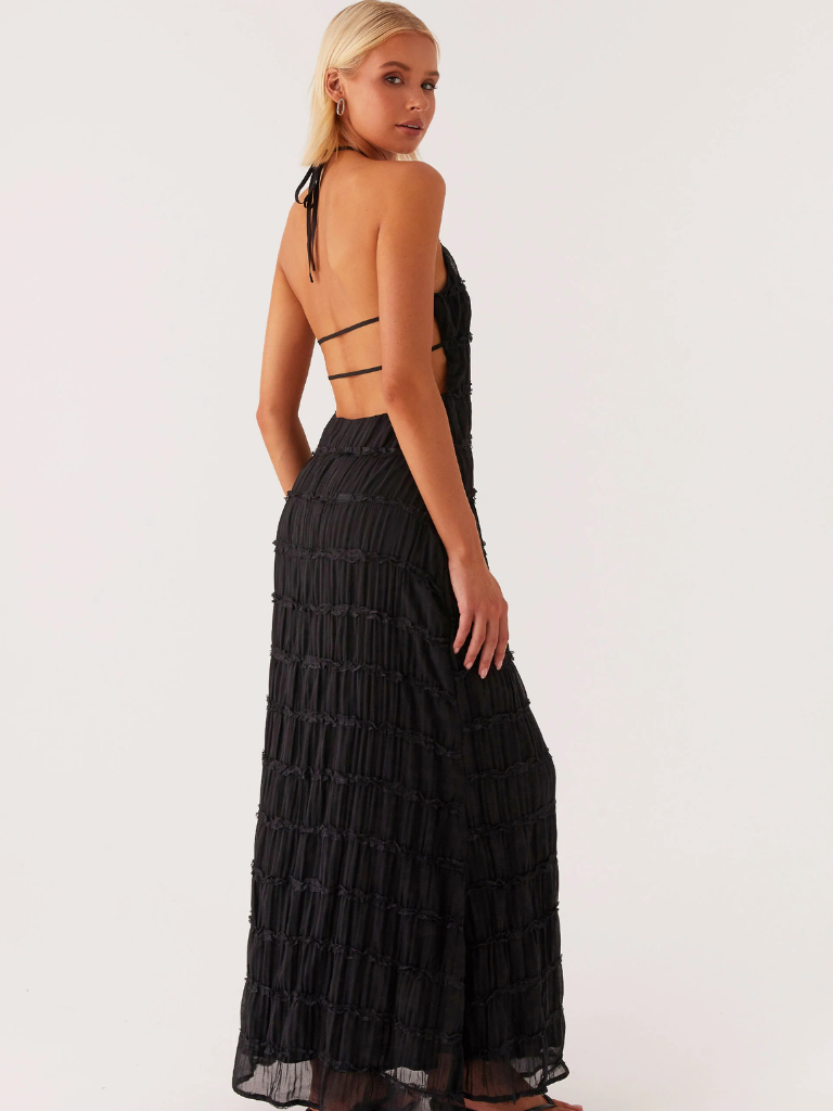 VESTIDO MAXI TEXTURA SOLÈNE