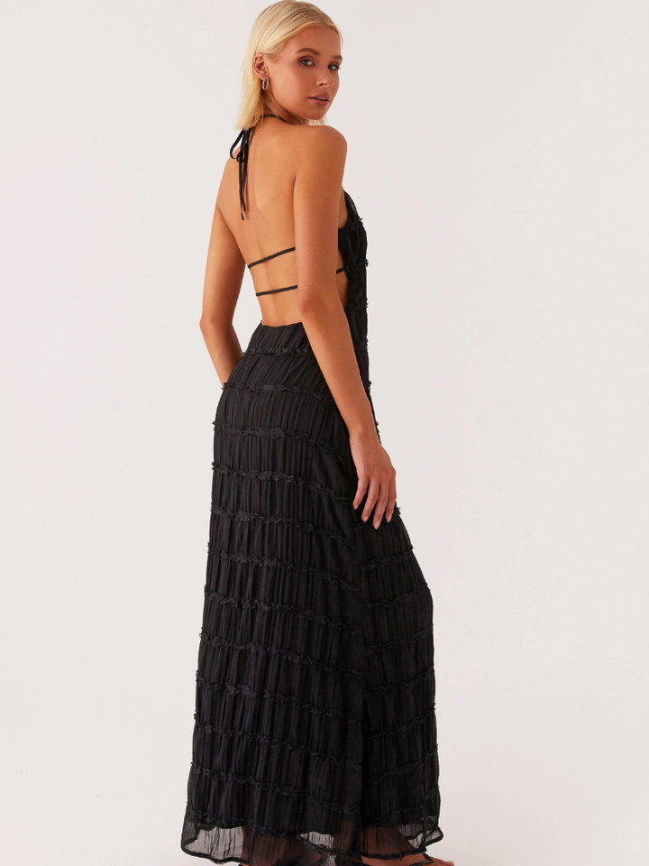 VESTIDO MAXI TEXTURA SOLÈNE