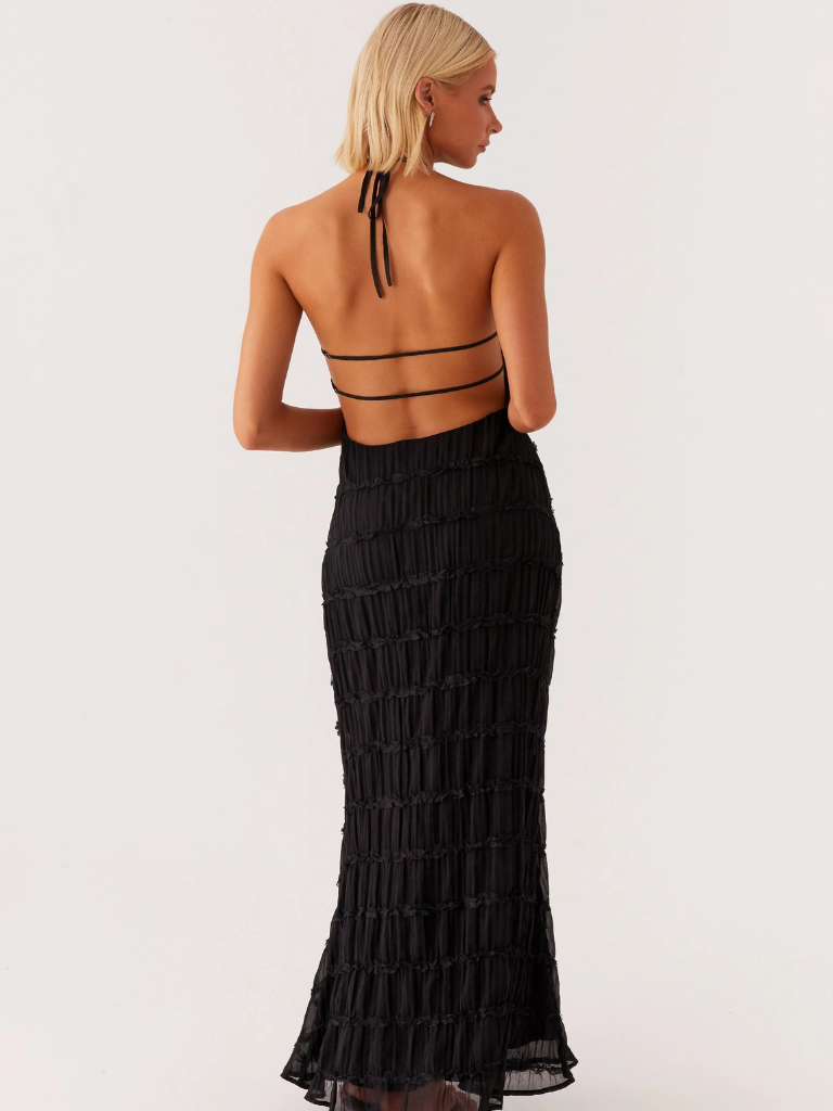 VESTIDO MAXI TEXTURA SOLÈNE