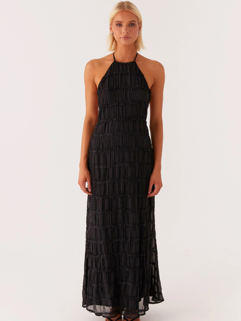 VESTIDO MAXI TEXTURA SOLÈNE
