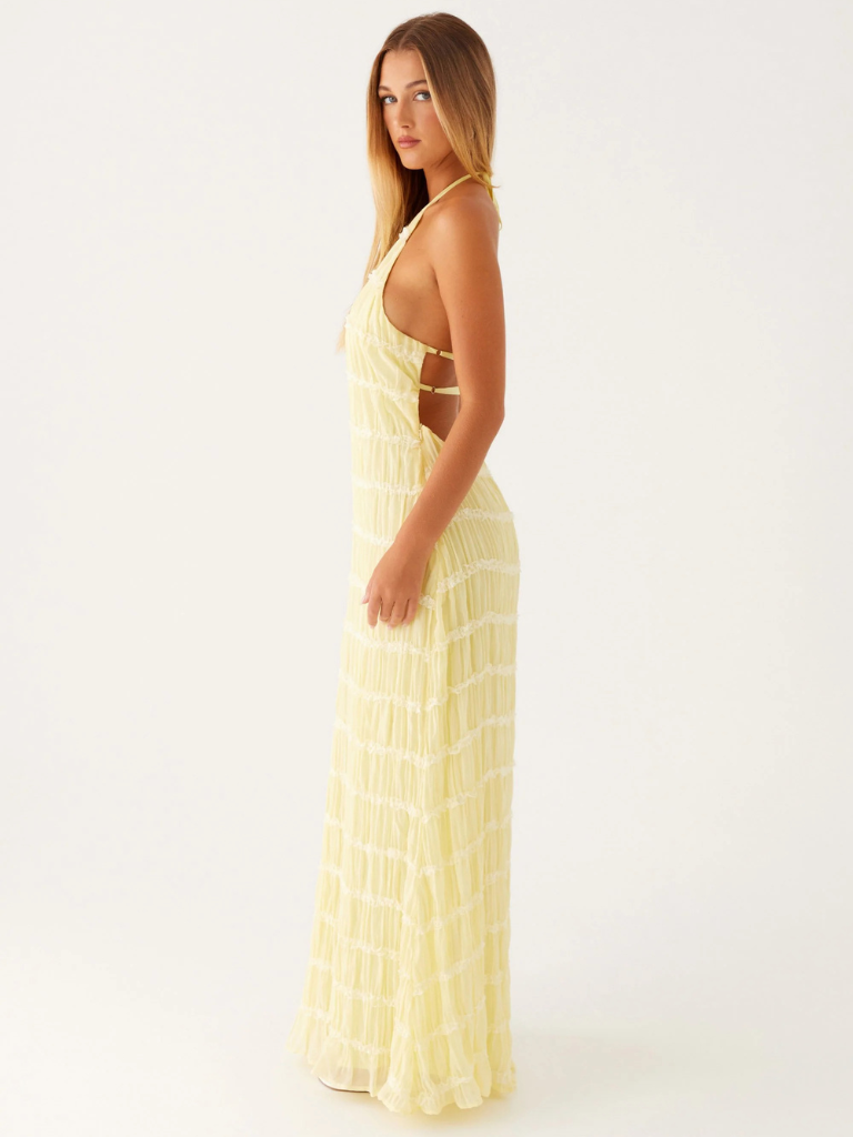 VESTIDO MAXI TEXTURA SOLÈNE