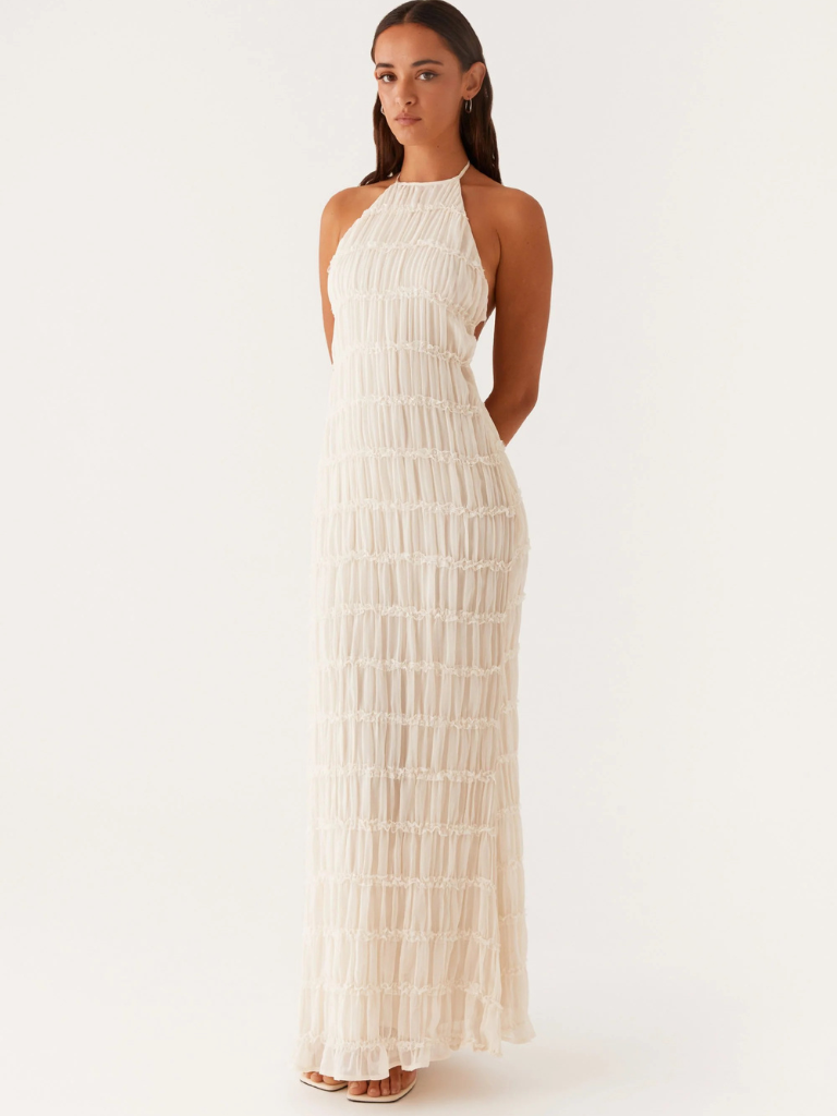 VESTIDO MAXI TEXTURA SOLÈNE