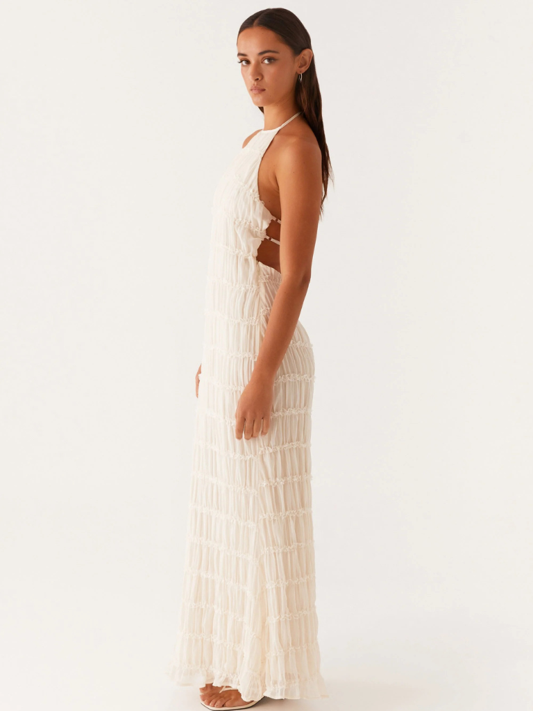 VESTIDO MAXI TEXTURA SOLÈNE