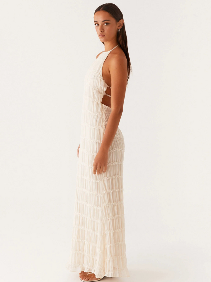 VESTIDO MAXI TEXTURA SOLÈNE