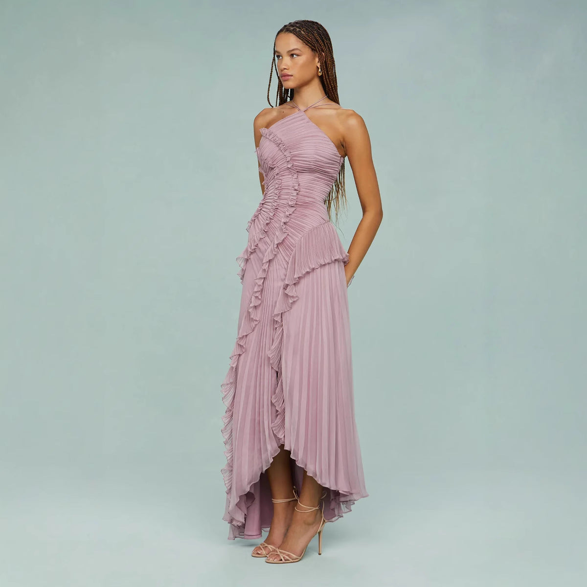 Yumi – Vestido Elegante com Babados