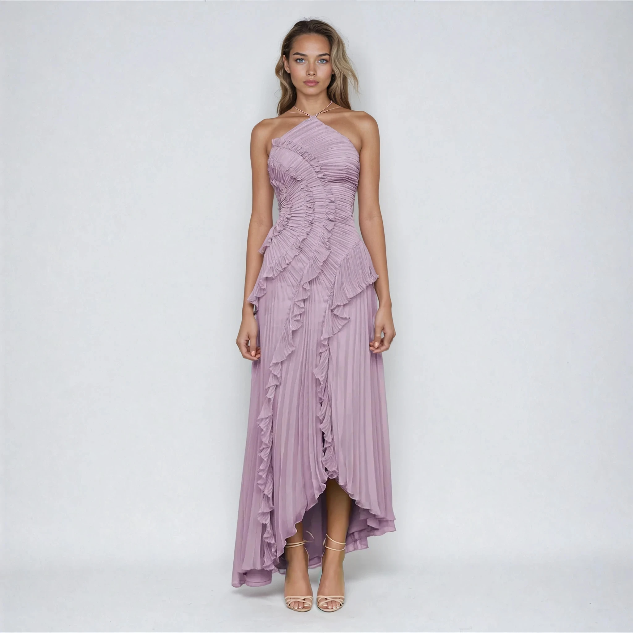 Yumi – Vestido Elegante com Babados