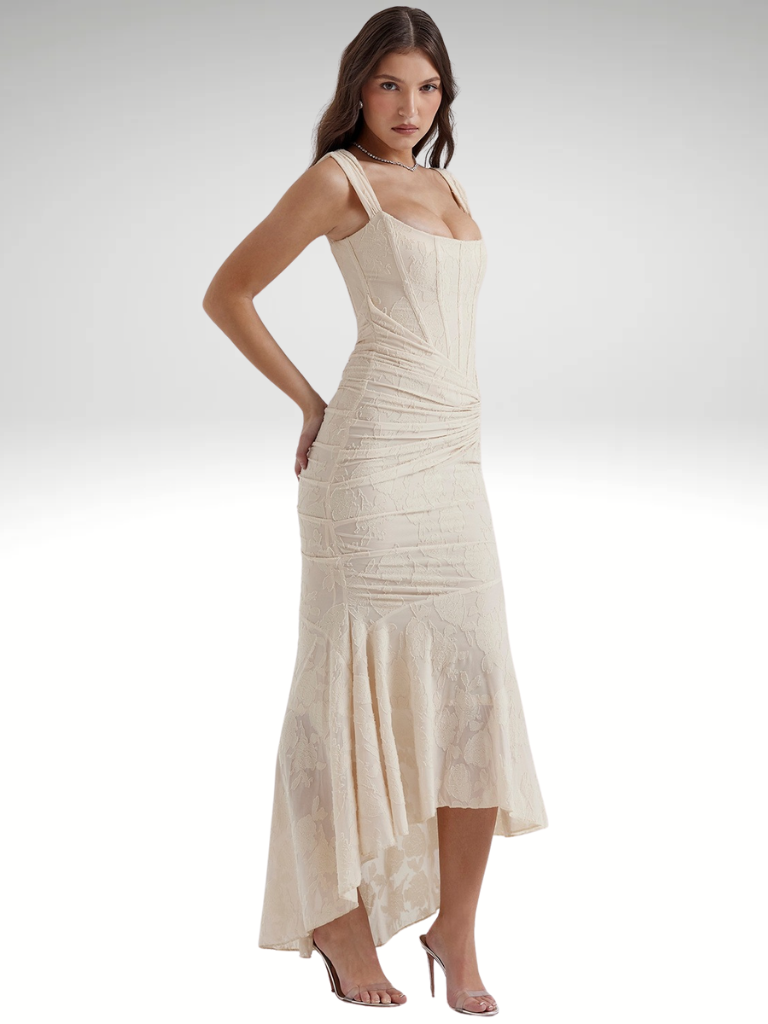 VESTIDO SEREIA EM RENDA LUXUOSA