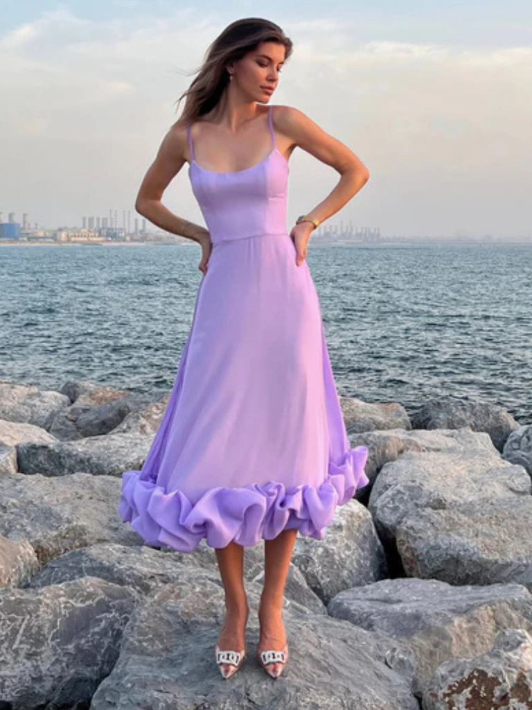 VESTIDO COM VOLANTES VIVIENNE