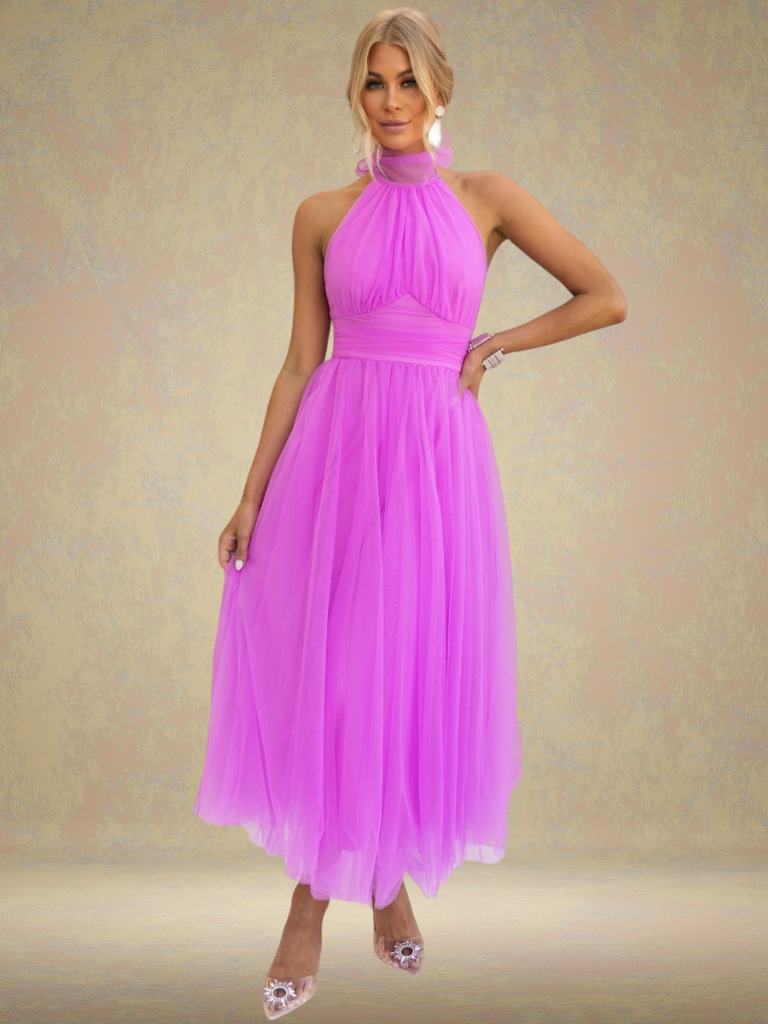 VESTIDO DE TULE VISÃO VIOLETA
