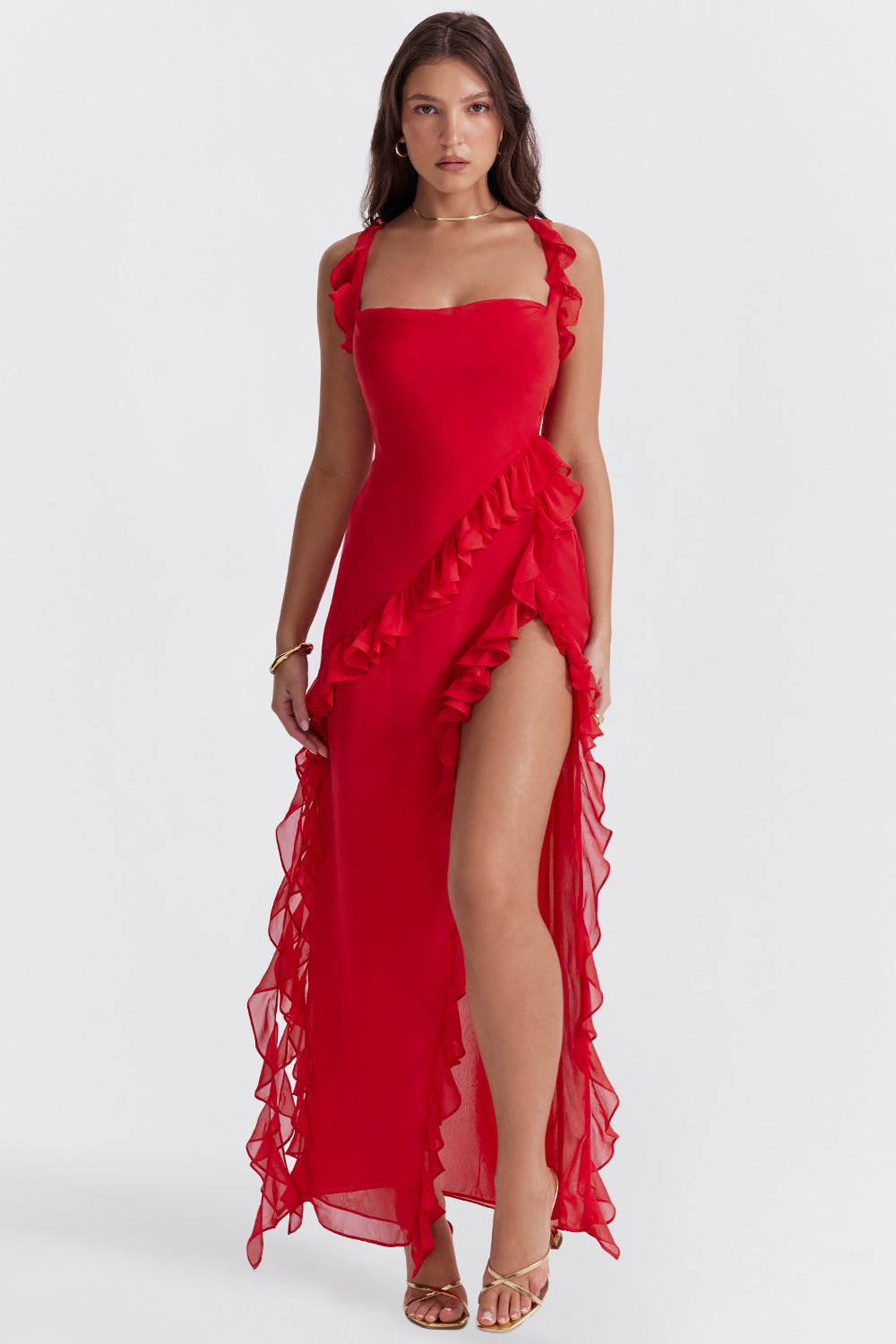 Chloe - Vestido Longo com Babados