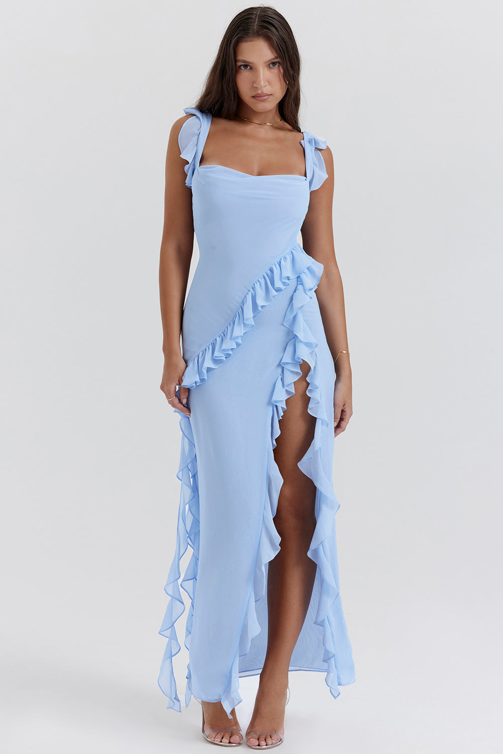 Chloe - Vestido Longo com Babados