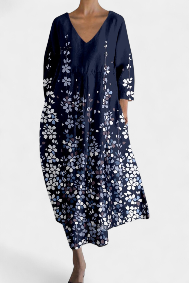 Harper – Vestido Colorido com Decote em V