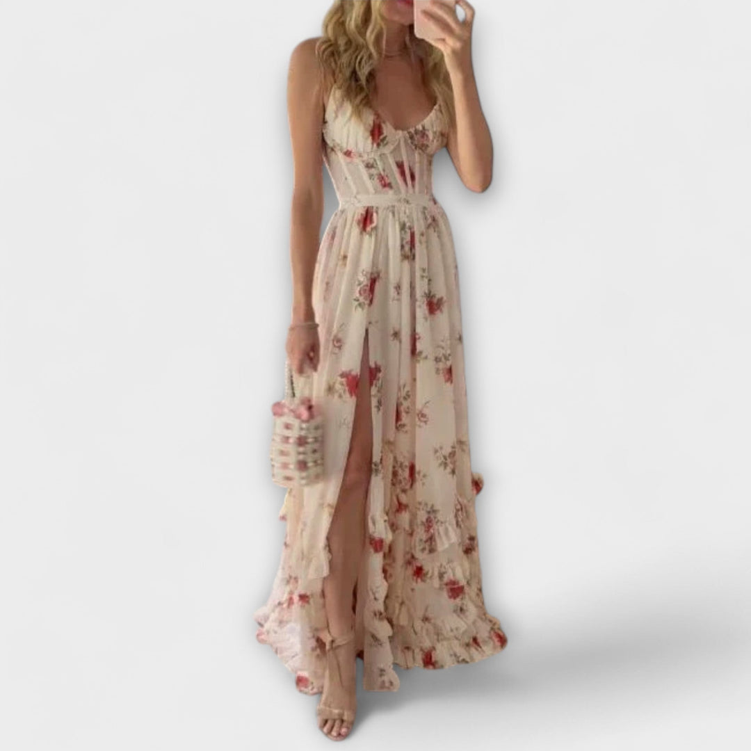 Joana - Vestido com padrão floral