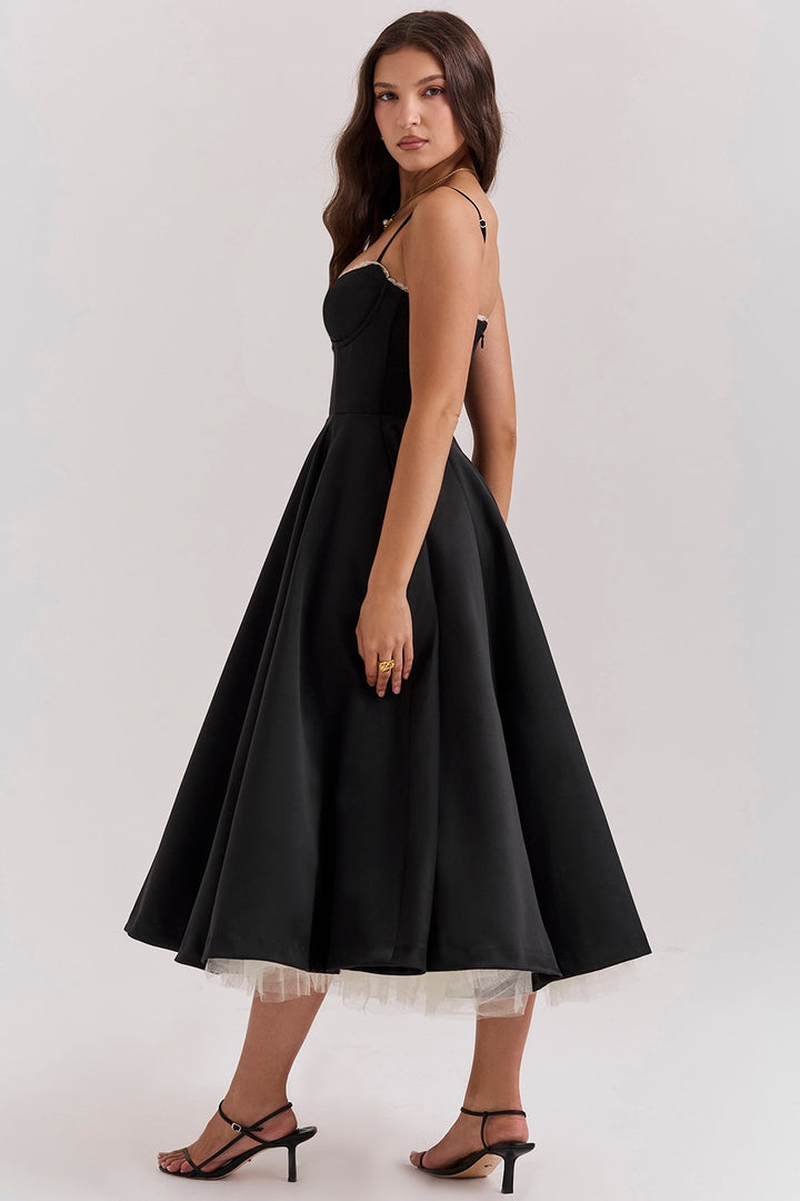 Cynthia - Vestido Midi Elegante de Tule