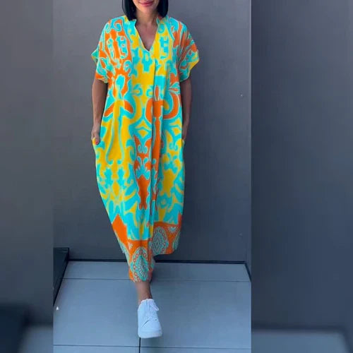 Lyra - Vestido Elegante com Estampa Floral