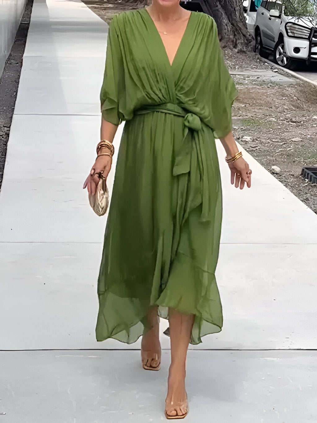 Aimee – Vestido Elegante com Decote em V
