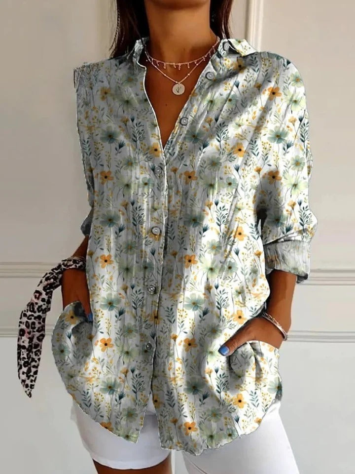 Bristal - Cardigan Floral Cozy Meadows com Botões