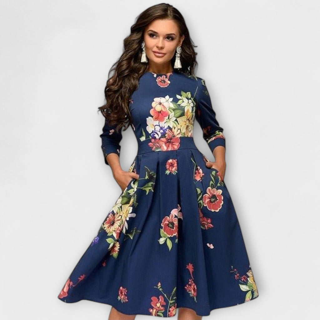 Carolina - Vestido elegante pelo joelho