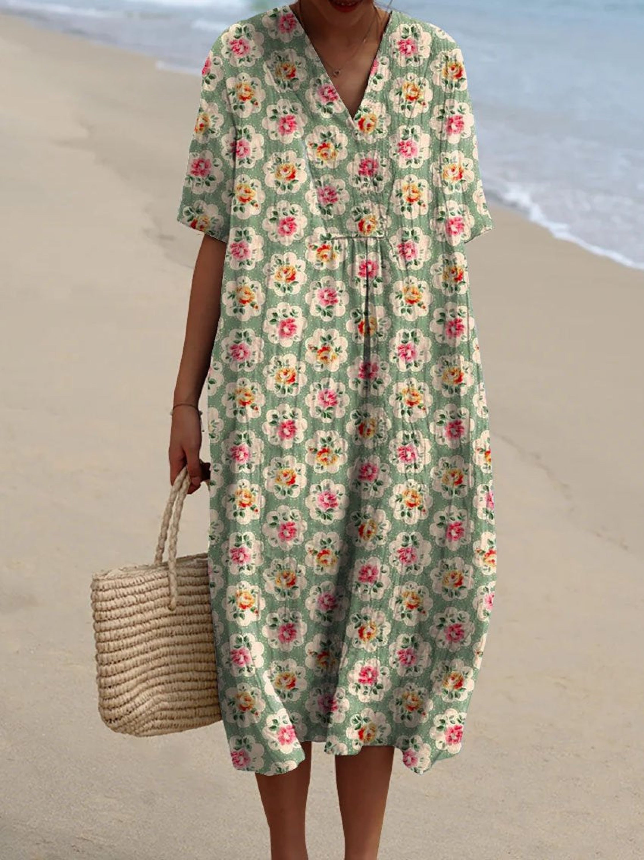 Femke | Vestido Vintage de Flores - Edição Limitada
