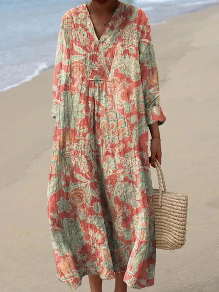 Grace - Vestido Vintage com Estampa Floral