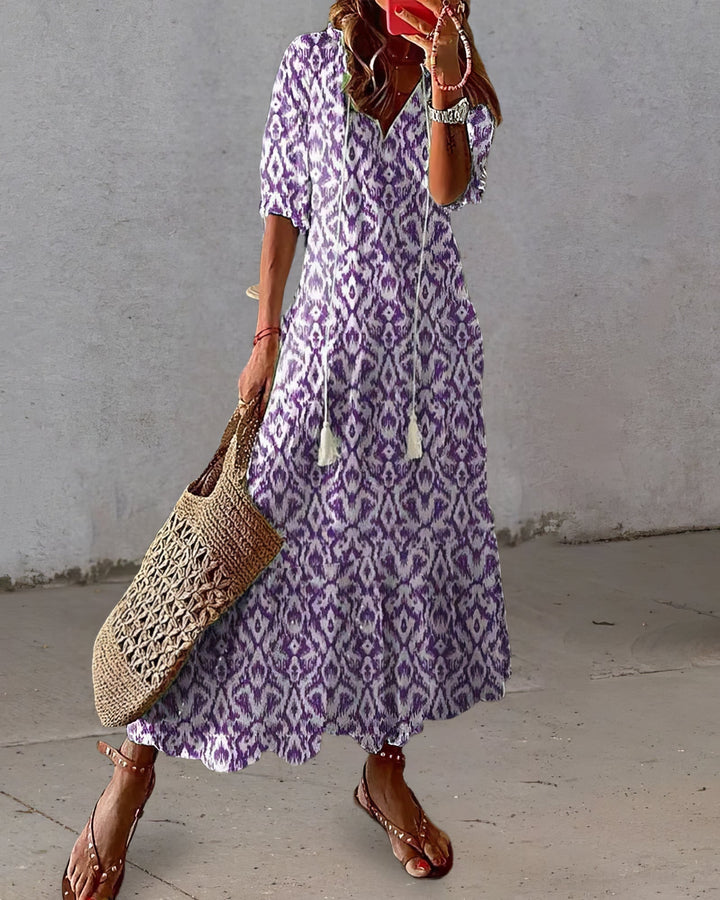 Tonee – Vestido Boho com Cobertura na Zona da Barriga