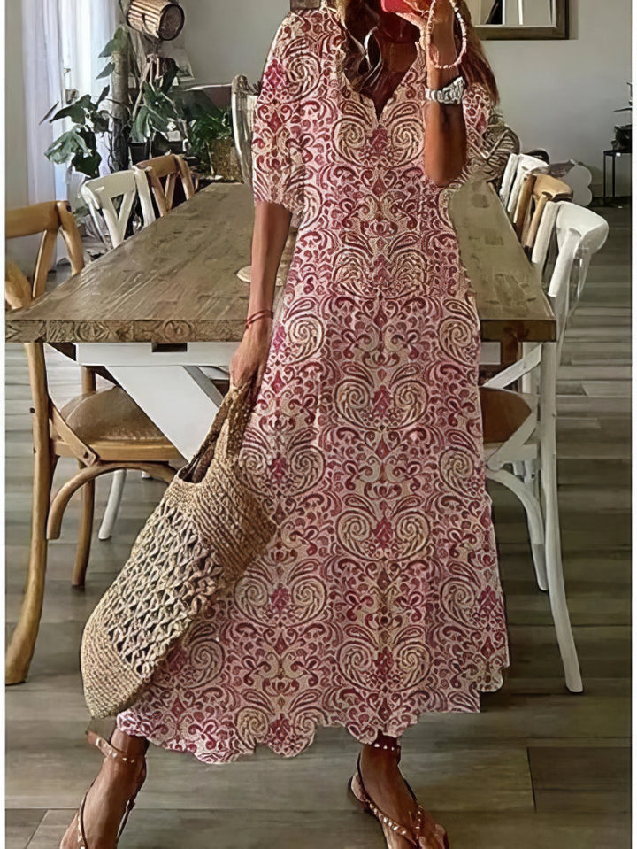 Tonee – Vestido Boho com Cobertura na Zona da Barriga