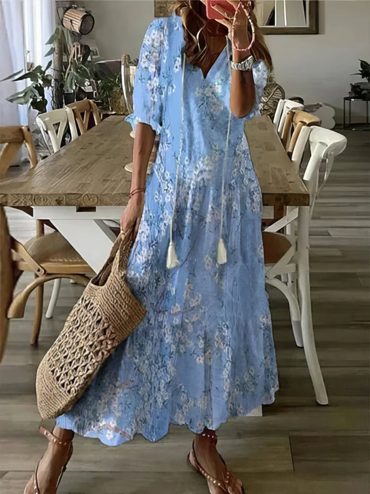 Tonee – Vestido Boho com Cobertura na Zona da Barriga