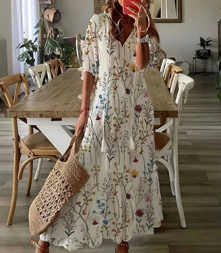 Tonee – Vestido Boho com Cobertura na Zona da Barriga